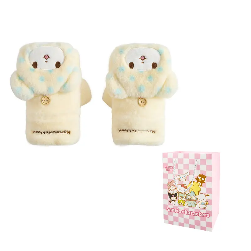 

Sanrio Унисекс перчатка из полиэстера трикотажная, Blanket Bear 3D Effect Ear Finger Protection Gloves