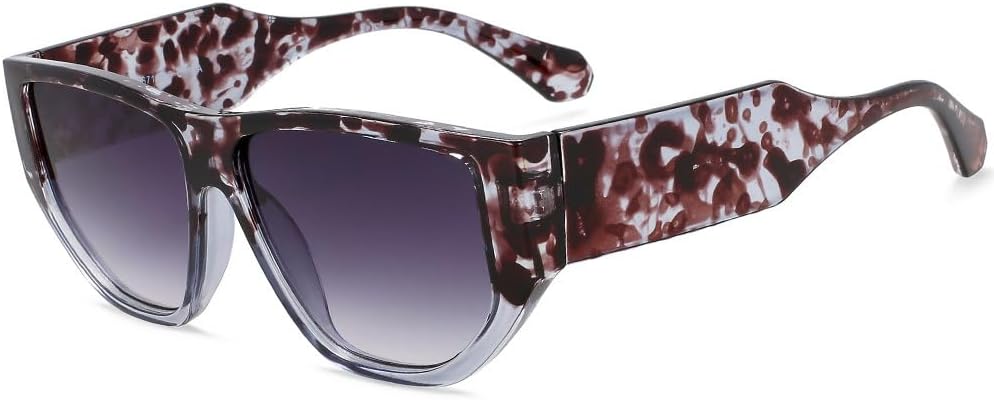 

Солнцезащитные очки Oversized 2027 для женщин, с широкими дужками, в стиле ретро, ​​для путешествий, с цветочным принтом, для мужчин, с защитой от УФ-излучения UV400 MTZJH, Gray