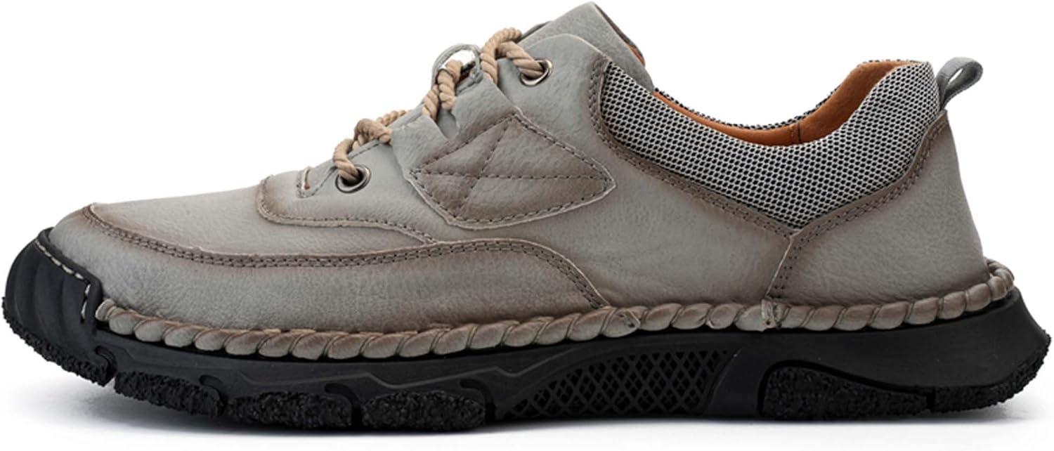 

Мужские премиальные повседневные кожаные кроссовки, прогулочные туфли, обувь для вождения, кроссовки, удобные, мягкие, противоскользящие Vtiao, серый
