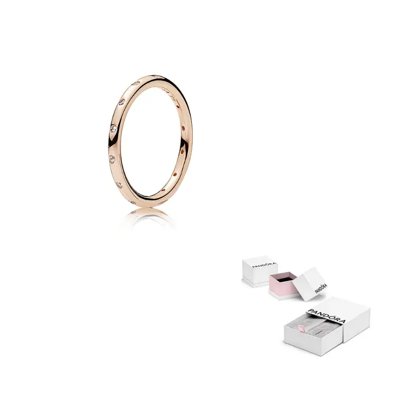 

Кольцо из стерлингового серебра 925 пробы для женщин Rose Gold Pandora, розовое золото