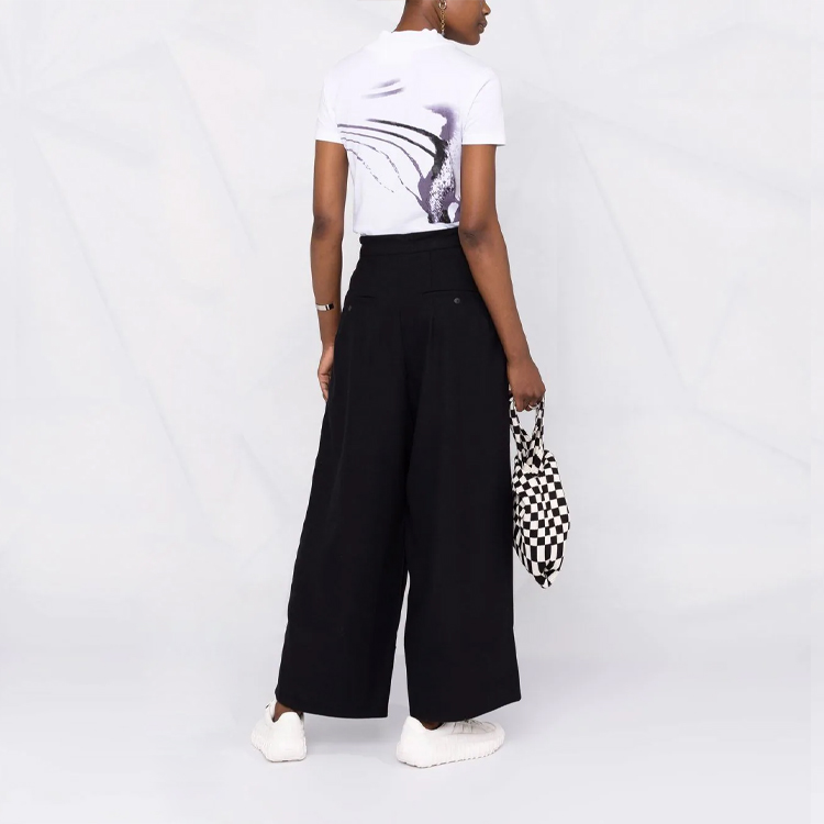 Y-3 Женские повседневные брюки черного цвета — фото 4