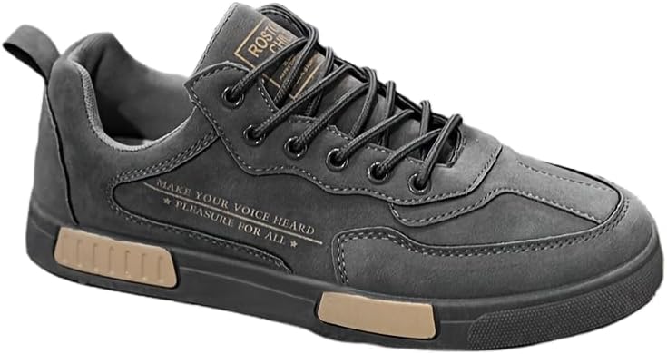 

Удобные мужские повседневные кроссовки - дышащие низкие кроссовки для бега, ходьбы и активного отдыха с шнуровкой - универсальный стильный дизайн на все сезоны Clolinde, серый