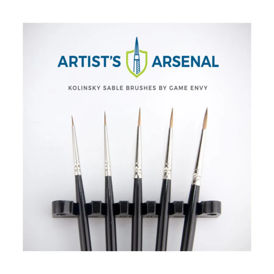 

Набор кистей из соболя из 5 предметов Artist's Arsenal, Paint Brushes (Game Envy Creations)