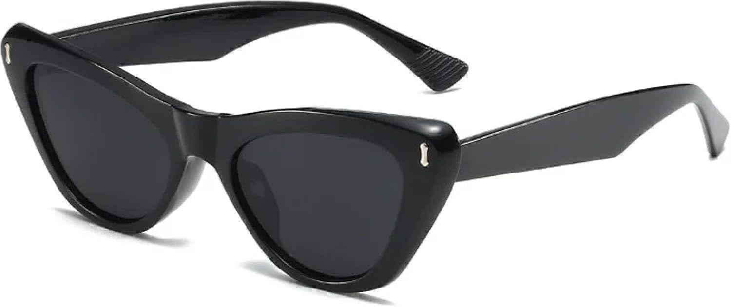 

Солнцезащитные очки с защитой от УФ-излучения UV400 | Панк-стиль "кошачий глаз" | Цветные линзы | Для женщин и мужчин | Для занятий спортом на открытом воздухе и вождения DSVIGF, Black-black