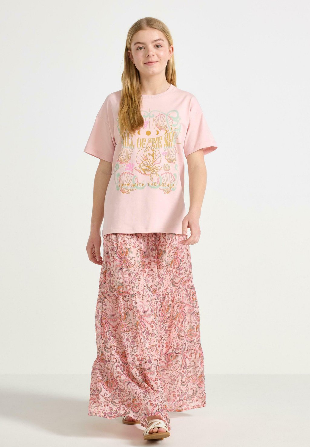 

Длинная юбка Lindex, цвет Light Dusty Pink