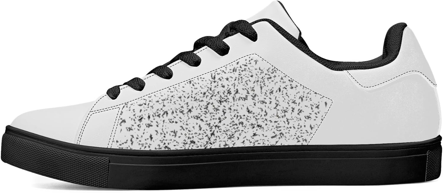 

Мужские низкие кроссовки из искусственной кожи, классические туфли с закрытым носком, повседневный стиль с черной подошвой Generic