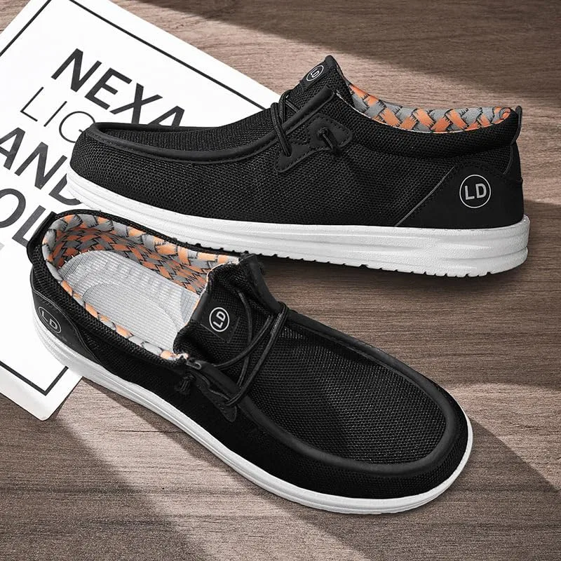 Мокасины мужские Slip-On, дышащие легкие повседневные, Black HoaloX — фото 3