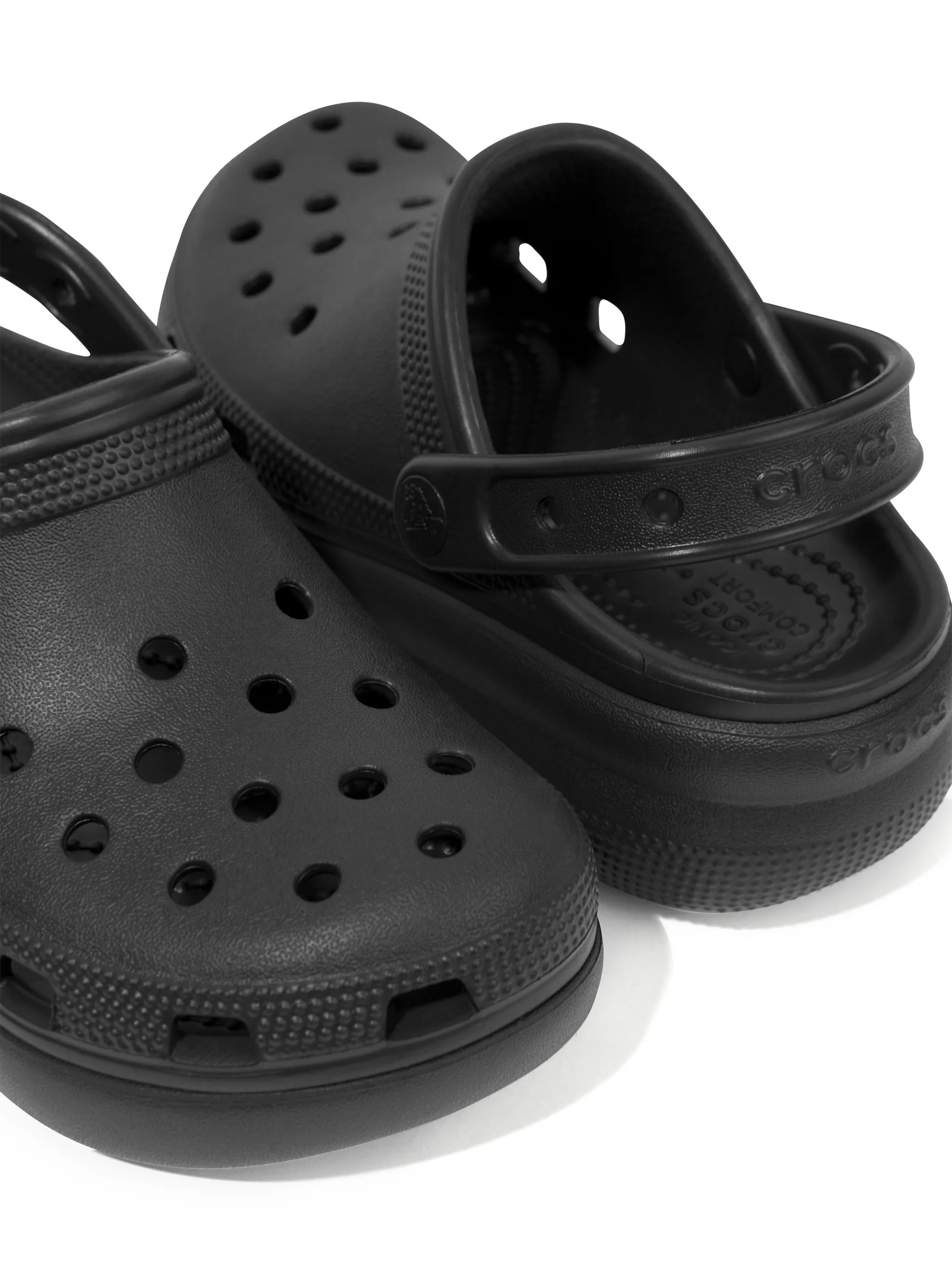 Сандалии Classic с перфорацией Crocs Kids, черный — фото 3
