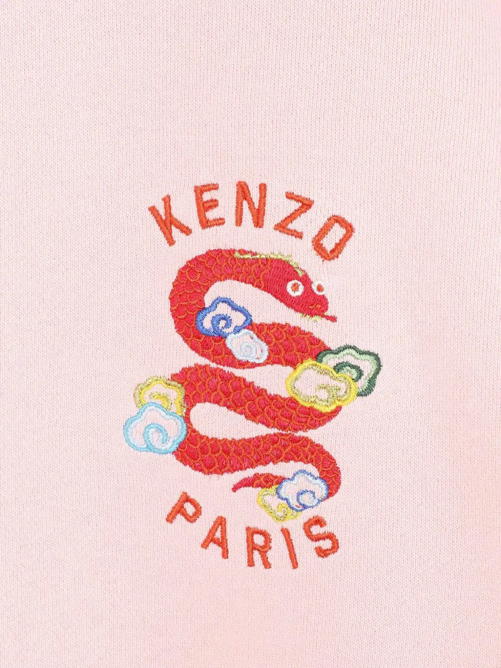 Платье с вышитым логотипом Kenzo Kids, розовый — фото 3