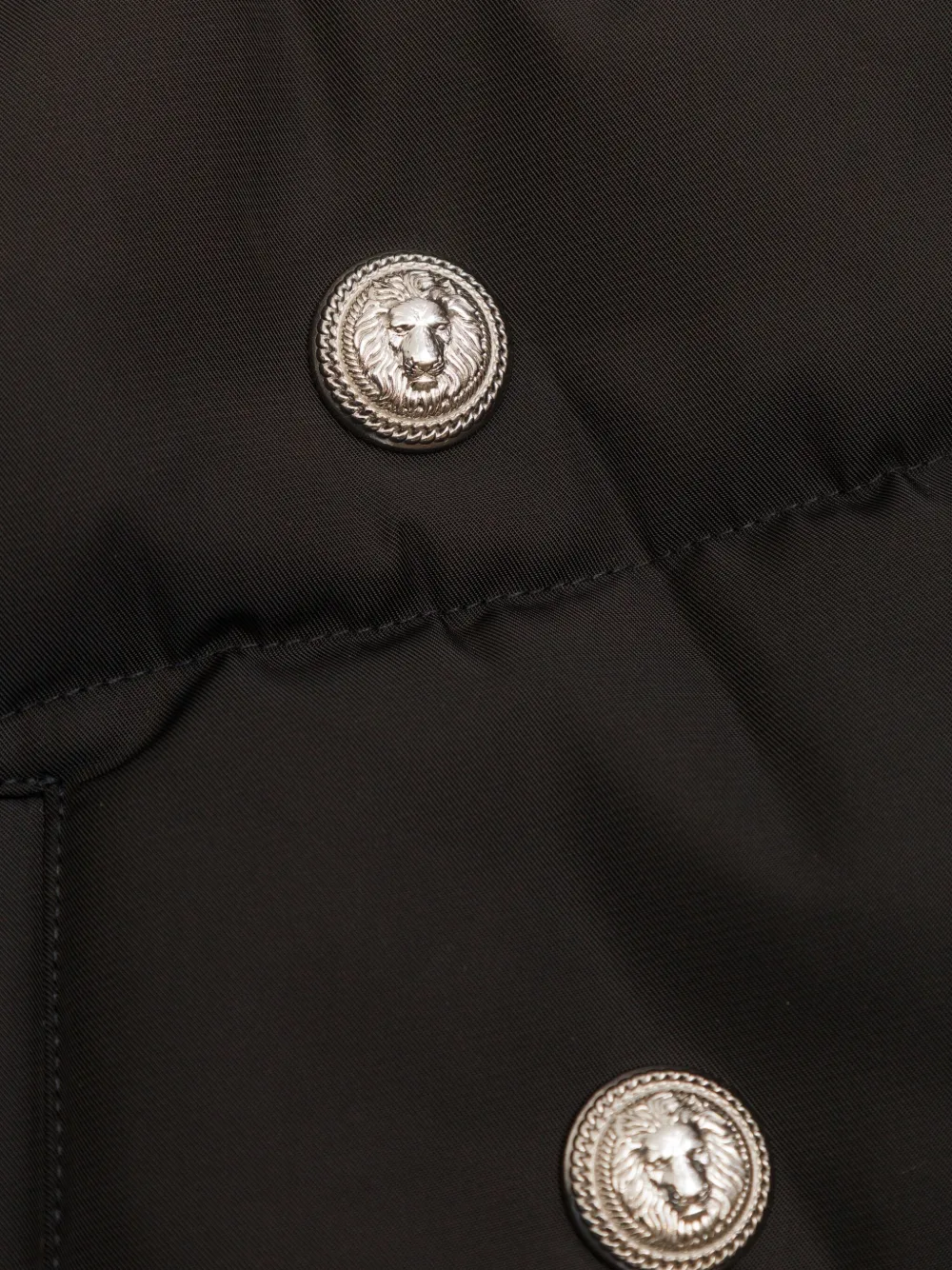 Пальто с капюшоном и рельефными пуговицами Balmain Kids, черный — фото 3