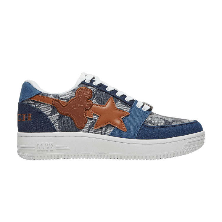 

Кроссовки BAPE Coach x Bapesta 'Denim', синий