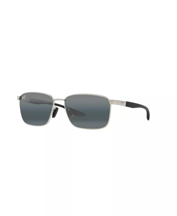 

Поляризованные солнцезащитные очки унисекс, MJ000676 Kaala 58 Maui Jim, серебро