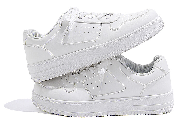 Кроссовки HUANQIU Skateboarding Shoes Men Low-top White, белый — фото 4