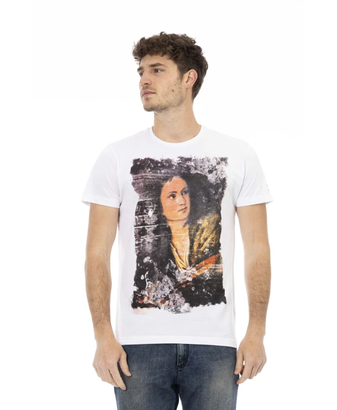 

Футболка с короткими рукавами и круглым вырезом Trussardi, белый