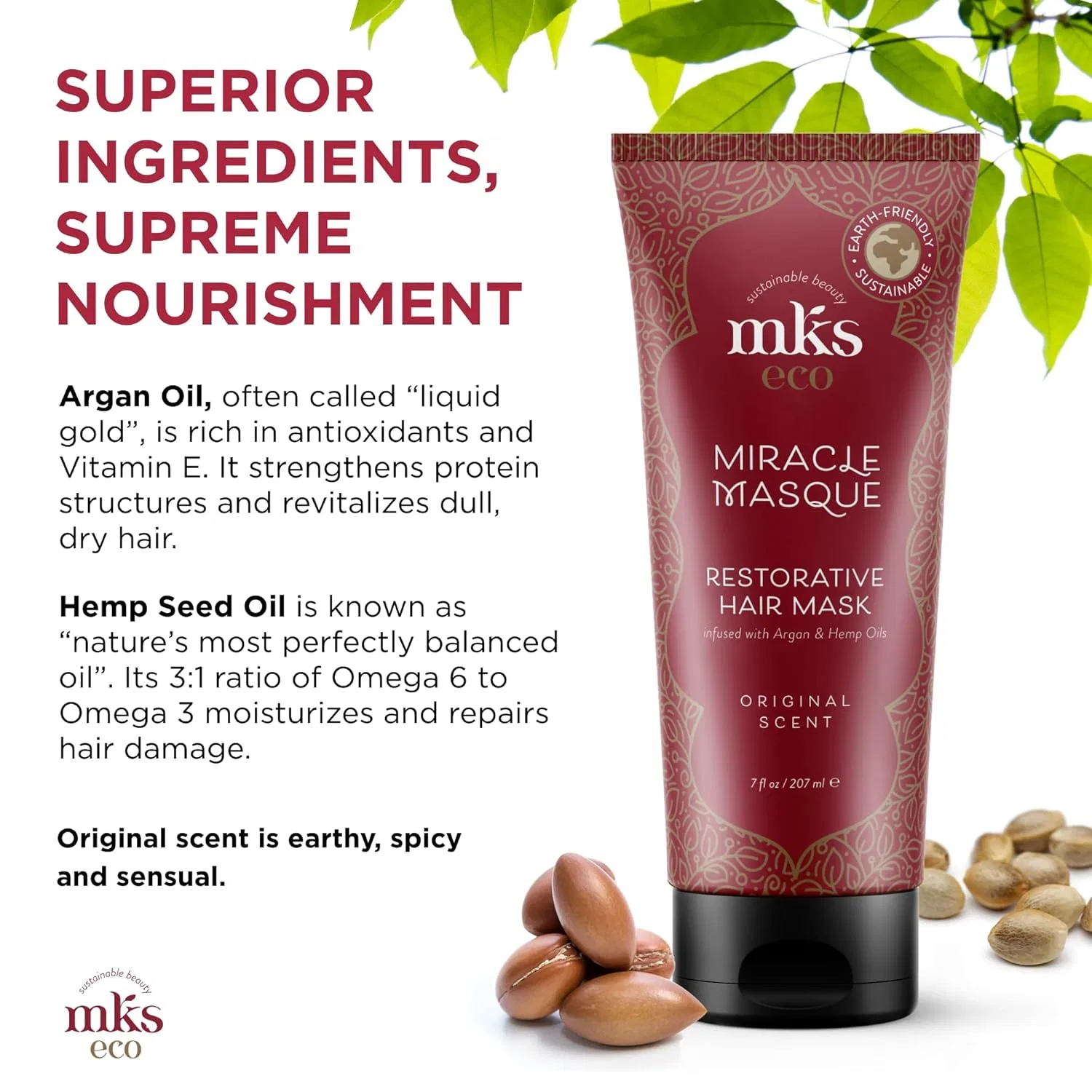 Увлажняющая маска для волос «Miracle Masque» от MKS Eco Earthly Body — фото 4
