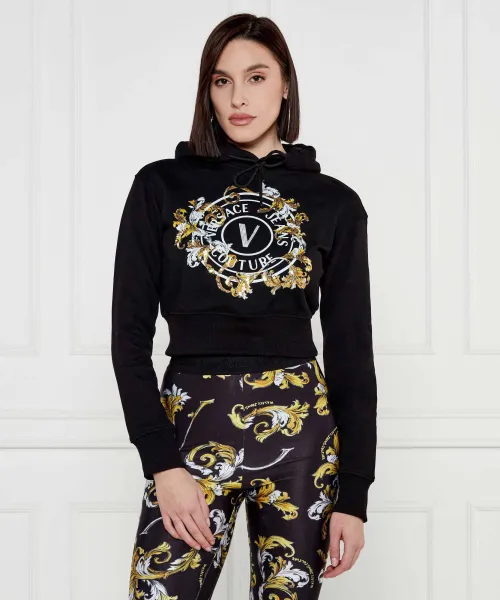 

Толстовка Cropped fit Versace Jeans Couture, черный