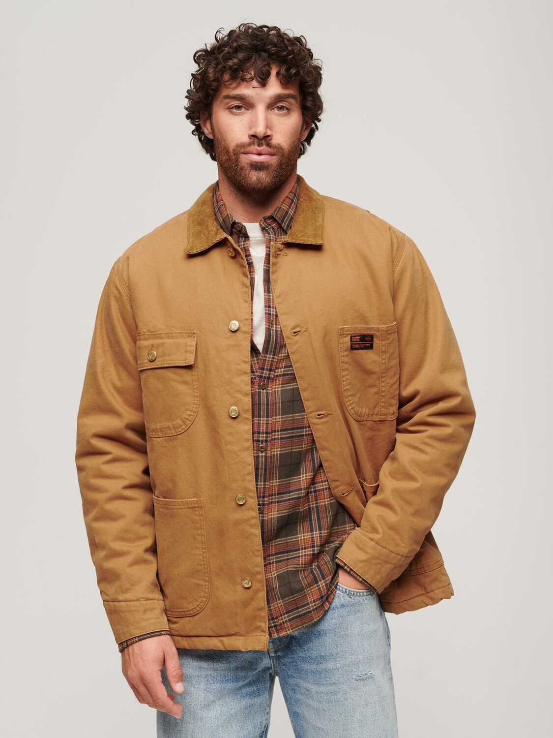 

Куртка Surplus с четырьмя карманами для работы Superdry, табак коричневый