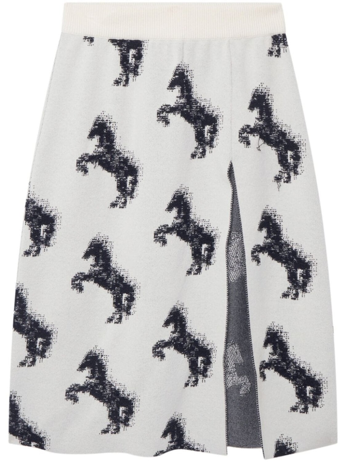 

Stella McCartney жаккардовая юбка миди Pixel Horse, белый