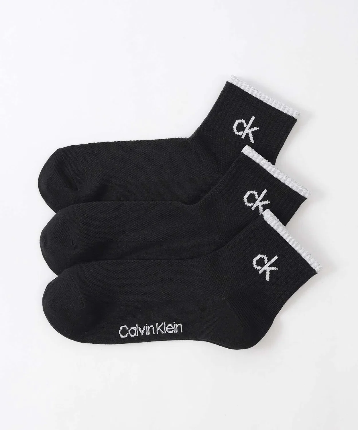 Носки Calvin Klein 3 пары, черные, короткие, антибактериальные
