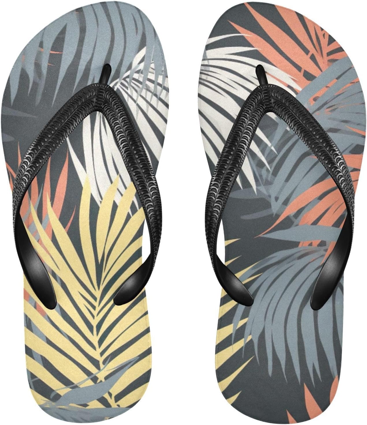 

Женские и мужские летние пляжные шлепанцы Palm Leaf с тропическим дизайном, для душа Kfbe