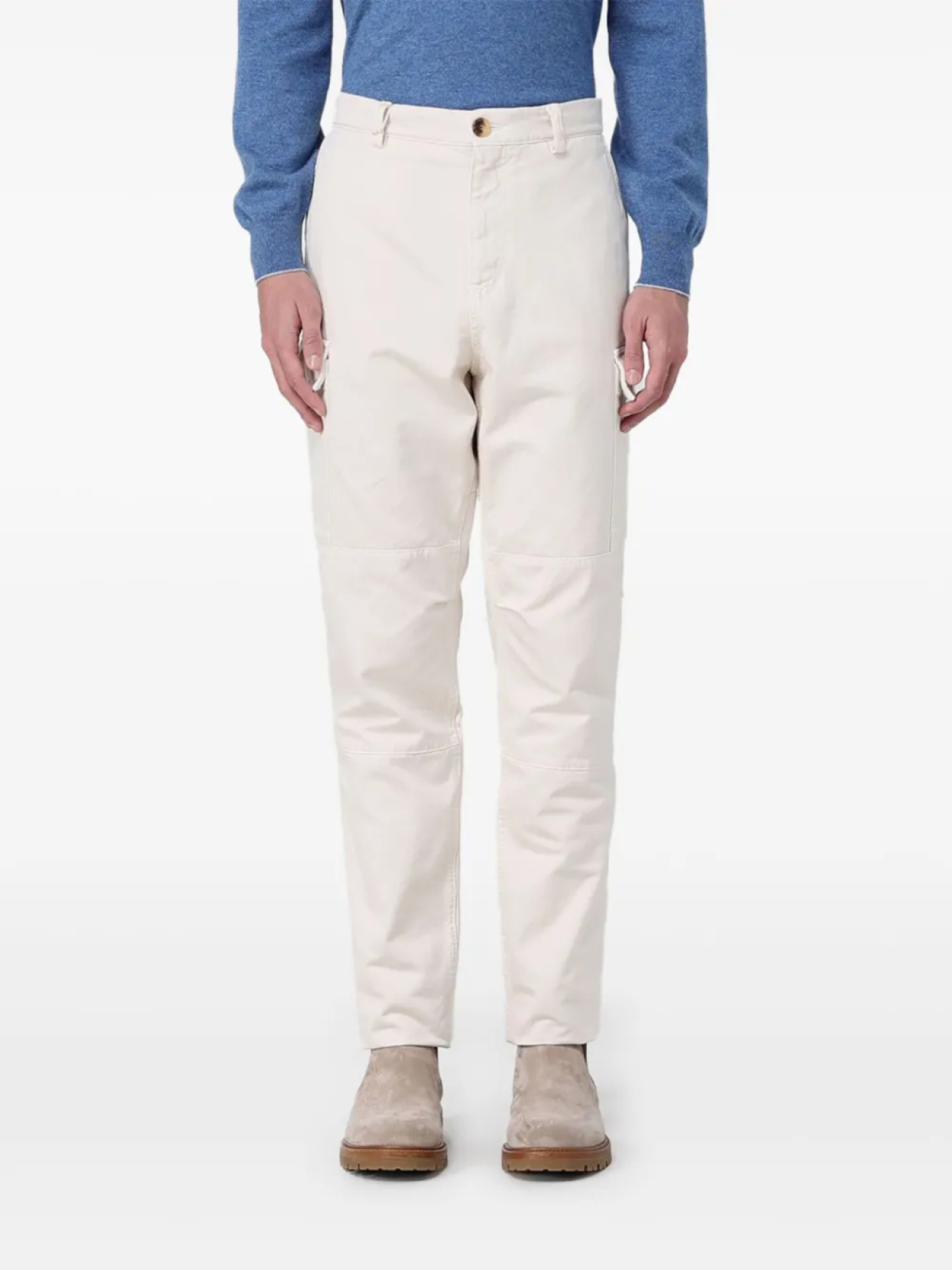 

Брюки Brunello Cucinelli из хлопка, белый