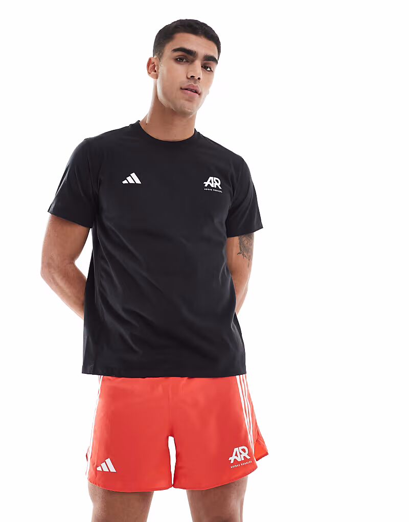

Шорты Adidas Running Own The Run с тремя полосками красного цвета