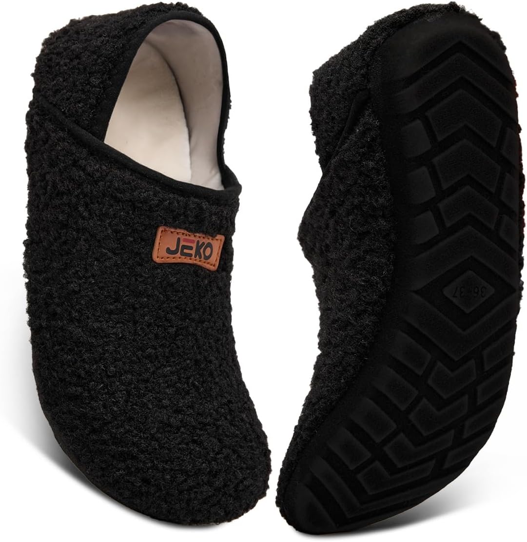 

Домашние тапочки UUBARIS для мужчин и женщин, пушистые носочные тапочки для путешествий и дома, йоги, с утолщенной подошвой, черный