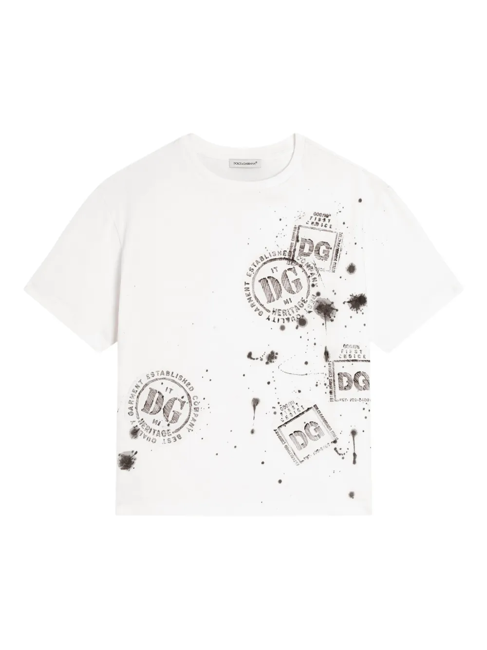

Футболка с графичным принтом Dolce & Gabbana Kids, белый