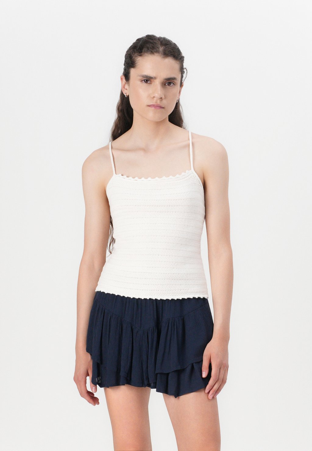 

Топ APRON TIE BACK Abercrombie & Fitch, бежевый