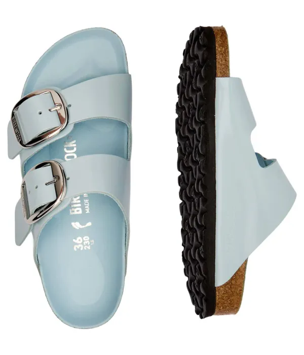 Тапочки из кожи Аризона bb lena Narrow fit Birkenstock, синий — фото 3