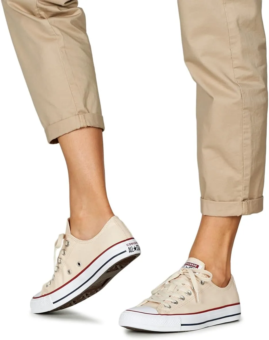 Кеды Converse Chucks Stars Bars OX M3494C белые с красными элементами — фото 2