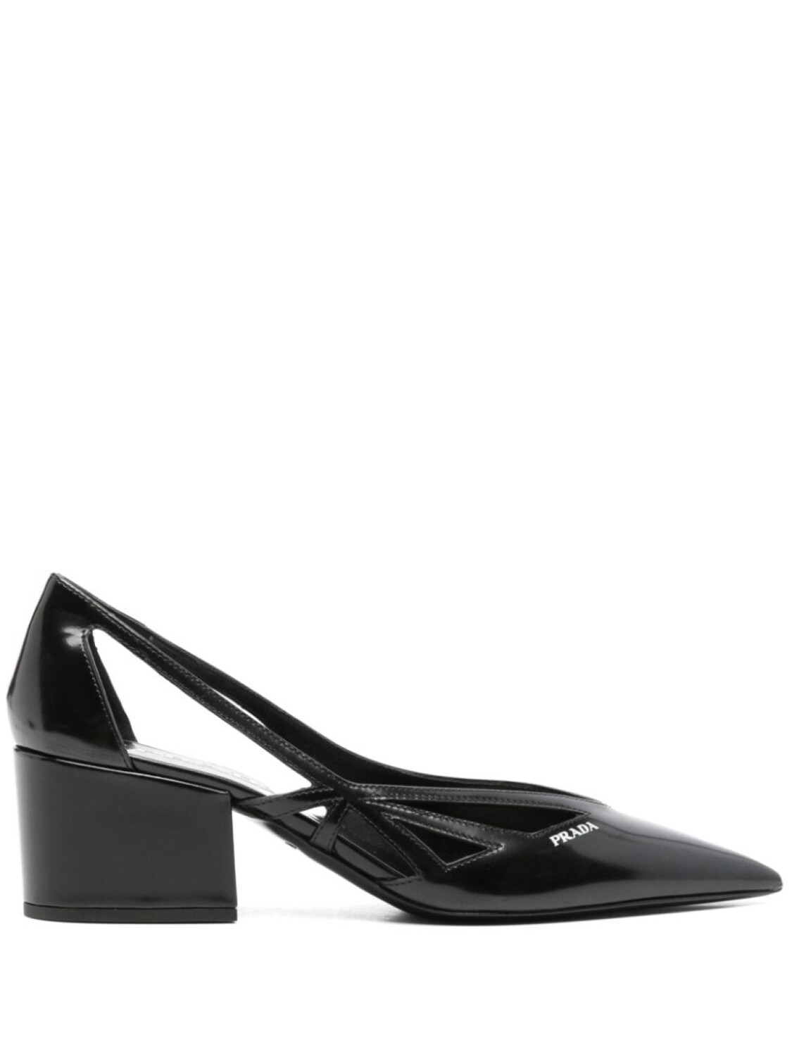 Prada туфли с тисненым логотипом, черный