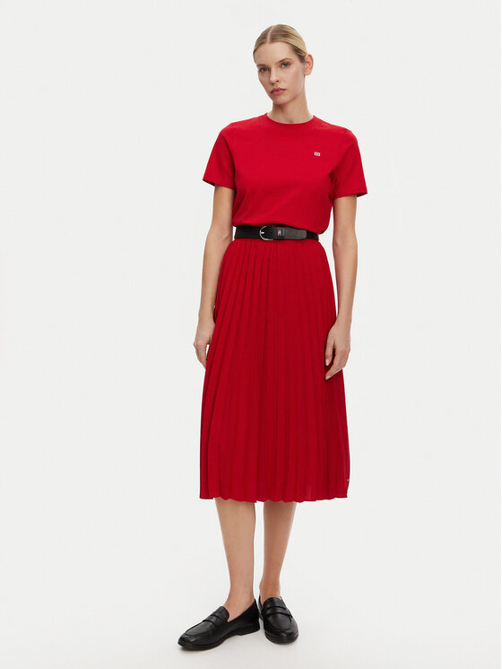 Футболка обычного кроя WW0WW45522 Tommy Hilfiger, красный — фото 2