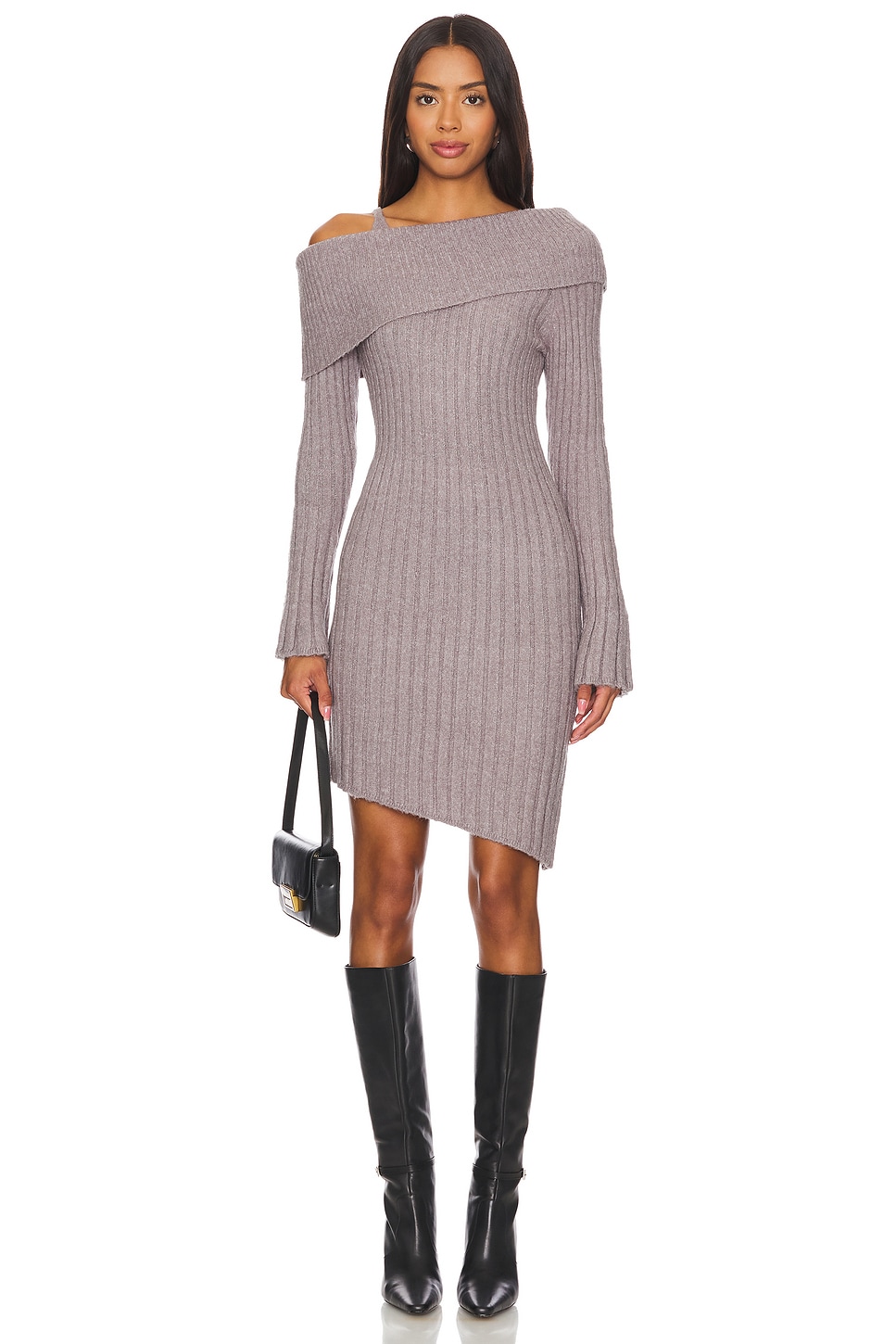 

Платье в рубчик Chunky rib от House Of Sunny, school grey