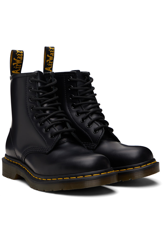 Dr. Martens Черные кожаные ботинки на шнуровке 1460 черного цвета — фото 4