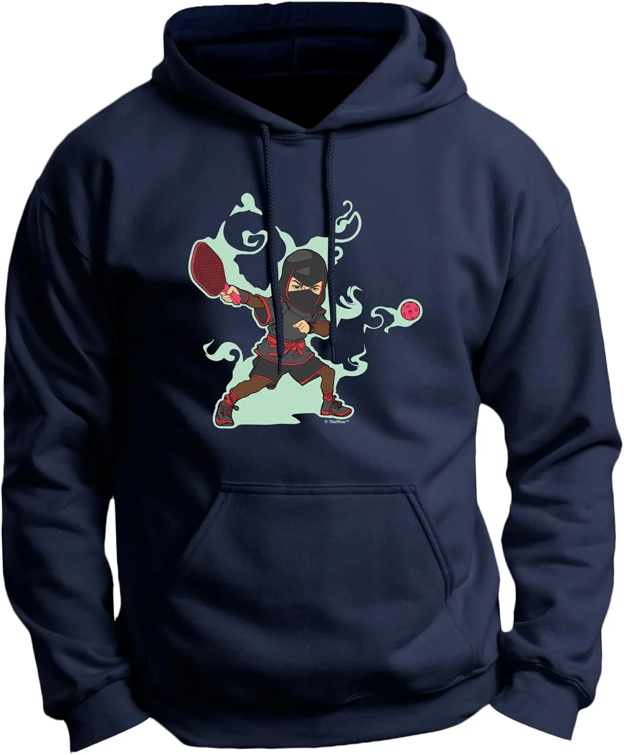 

Толстовка с капюшоном Ninja Long Sleeve с карманом ThisWear