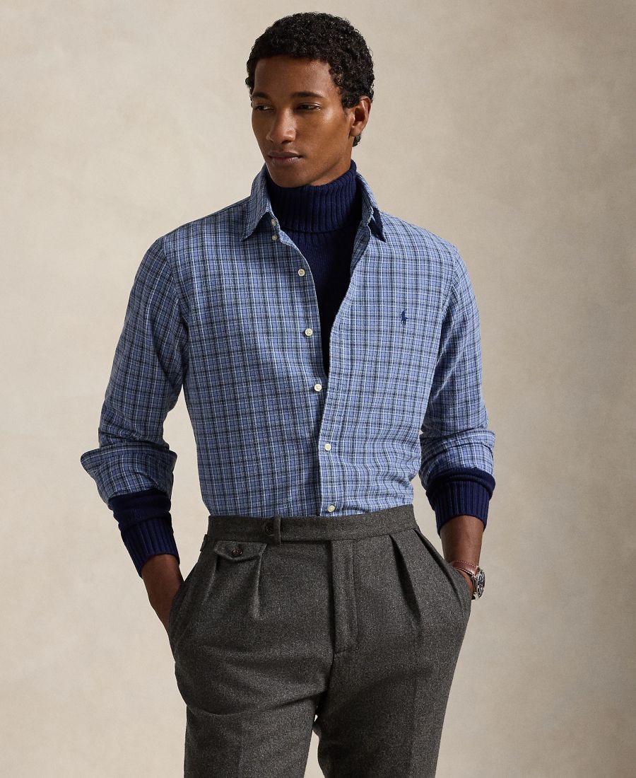 

Мужская рубашка Оксфорд Polo Ralph Lauren, Blue Heather Multi