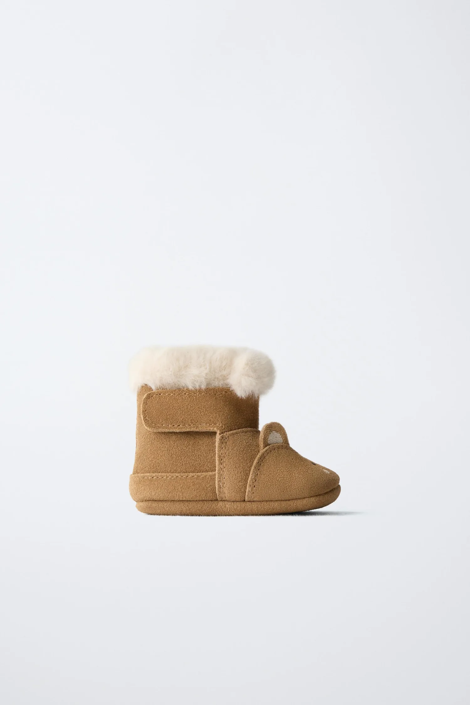Ботинки на подкладке с животным принтом Zara, коричневый