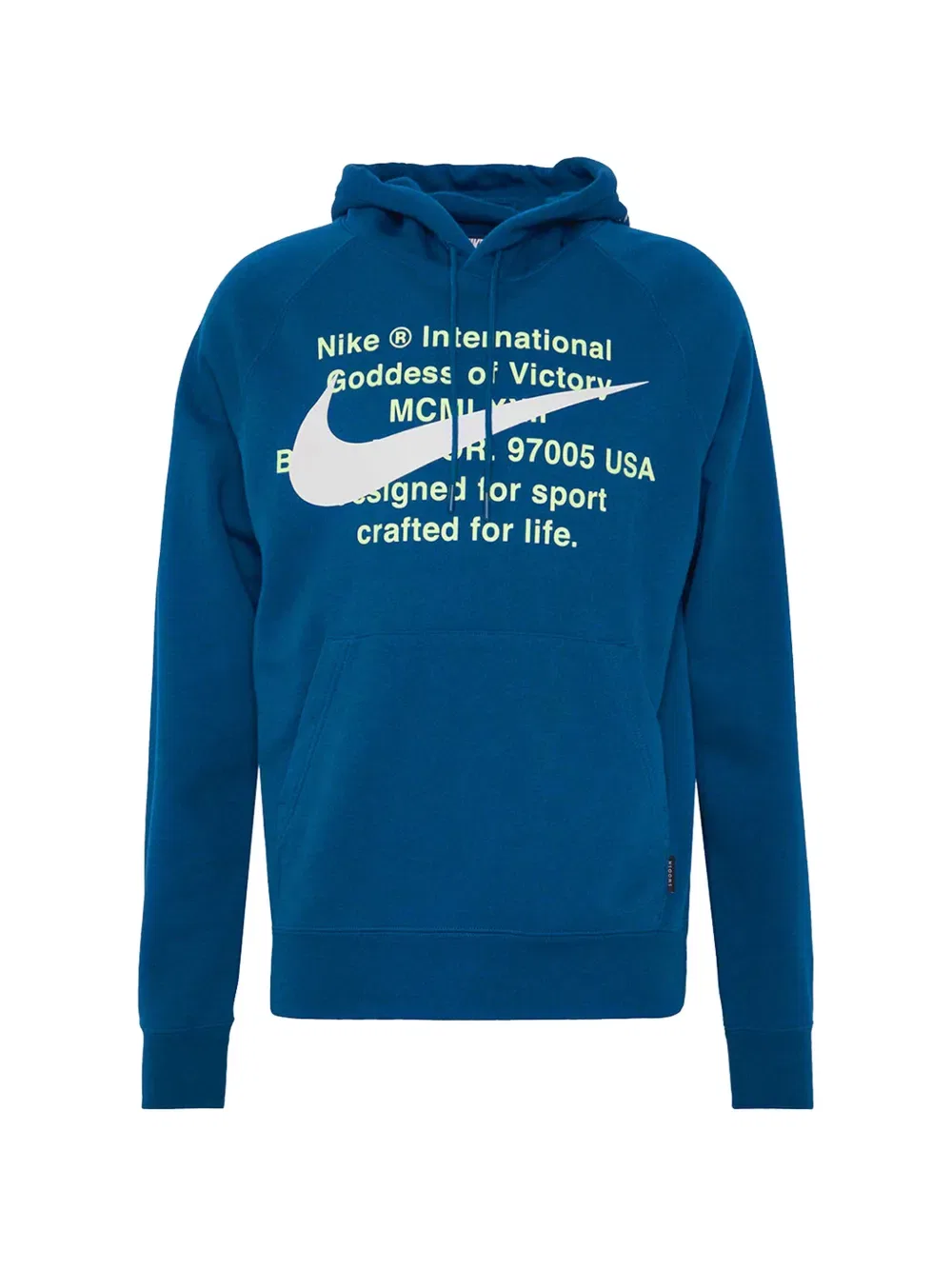 Худи с логотипом Swoosh из французского махрового трикотажа Nike, синий