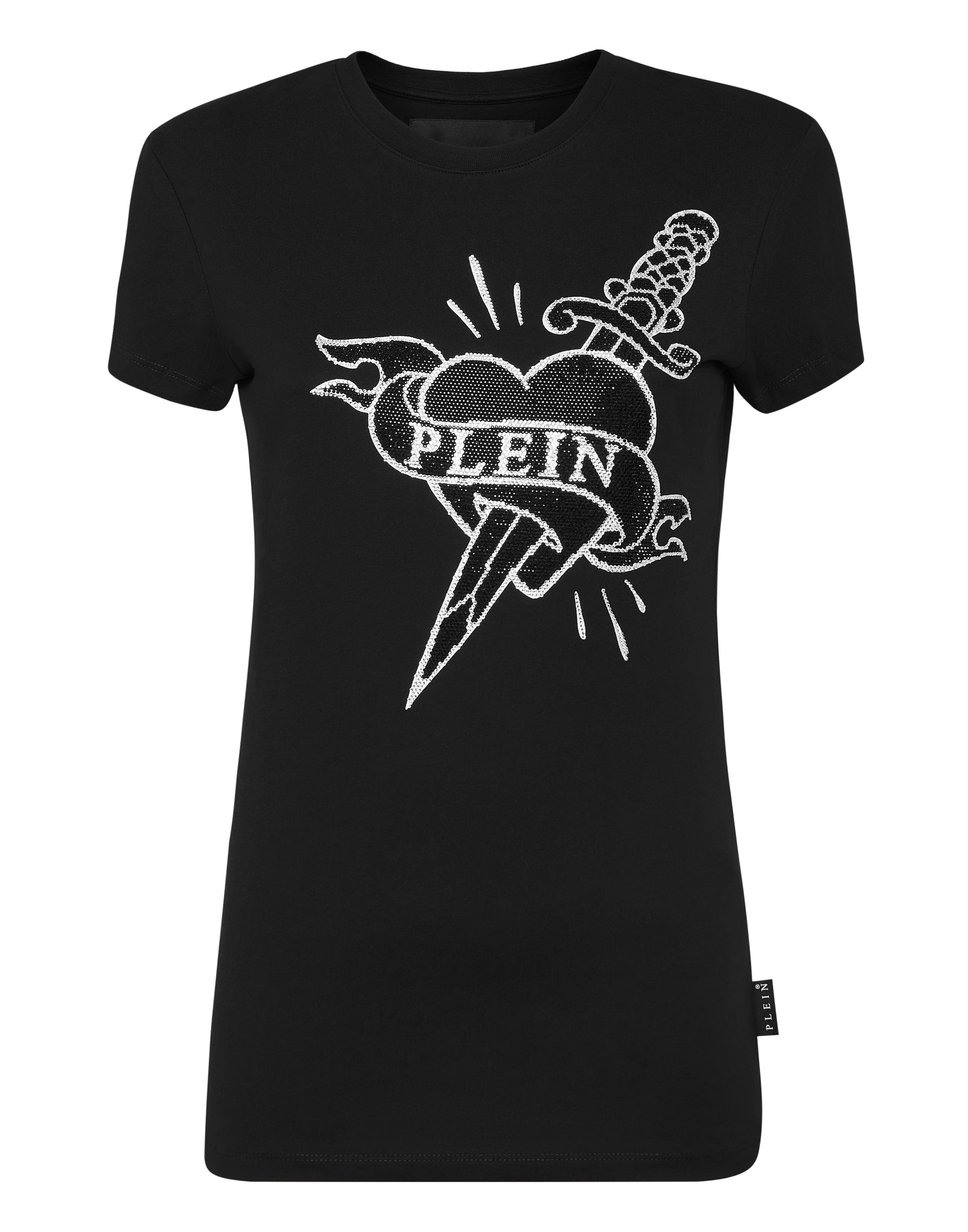 

Футболка Sexy Pure Round Neck SS Strass Love Plein PHILIPP PLEIN, черный