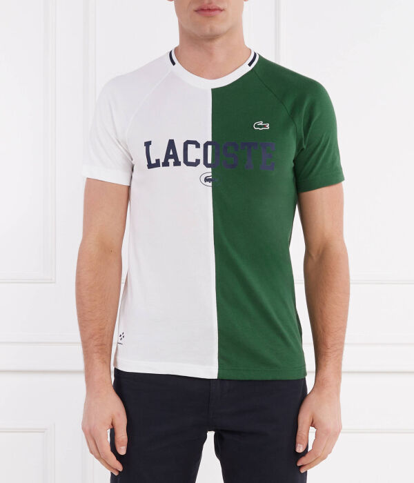 

Футболка Lacoste Regular Fit, зеленый / белый