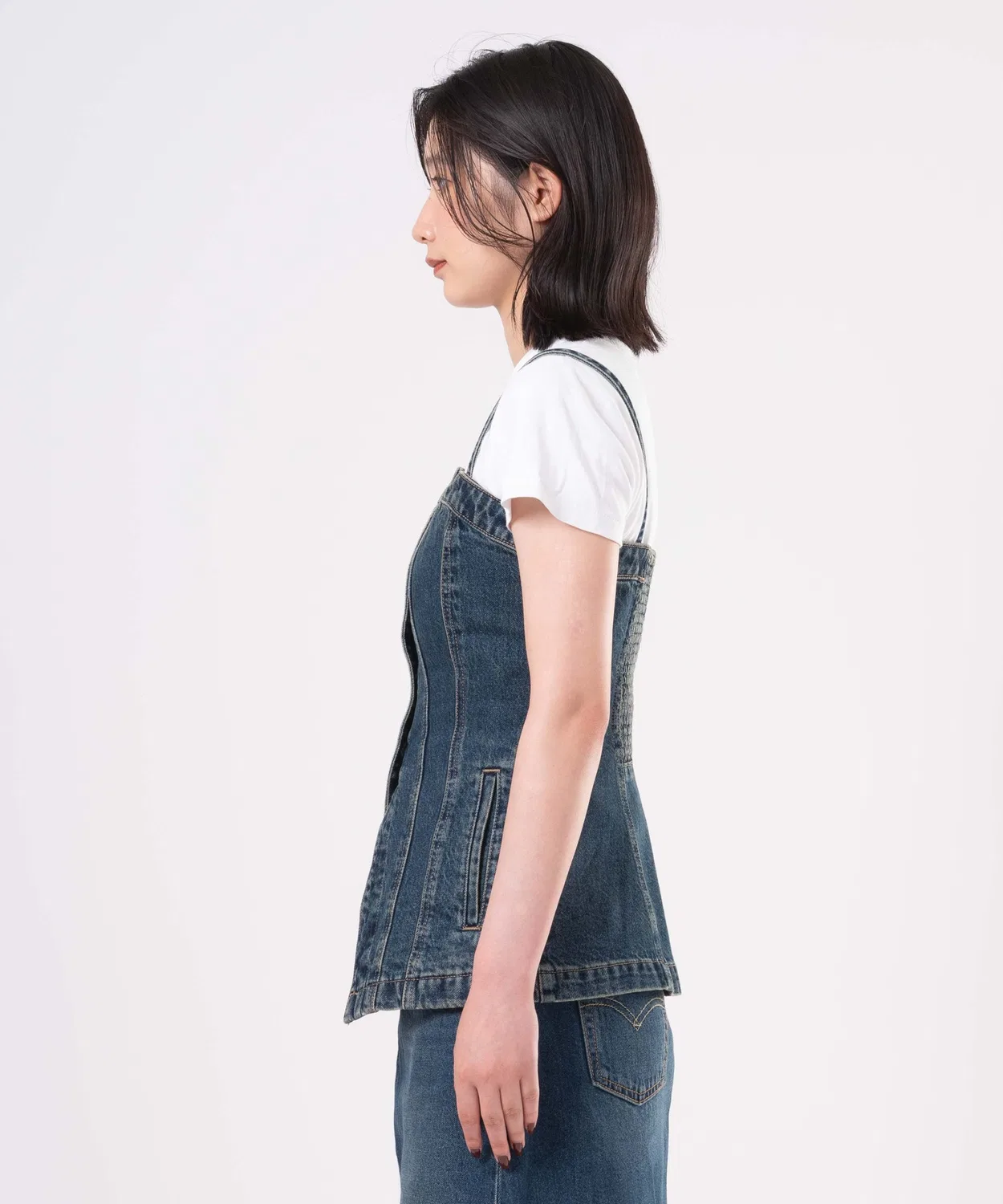 Жилет Levi's джинсовый темно-синий — фото 2
