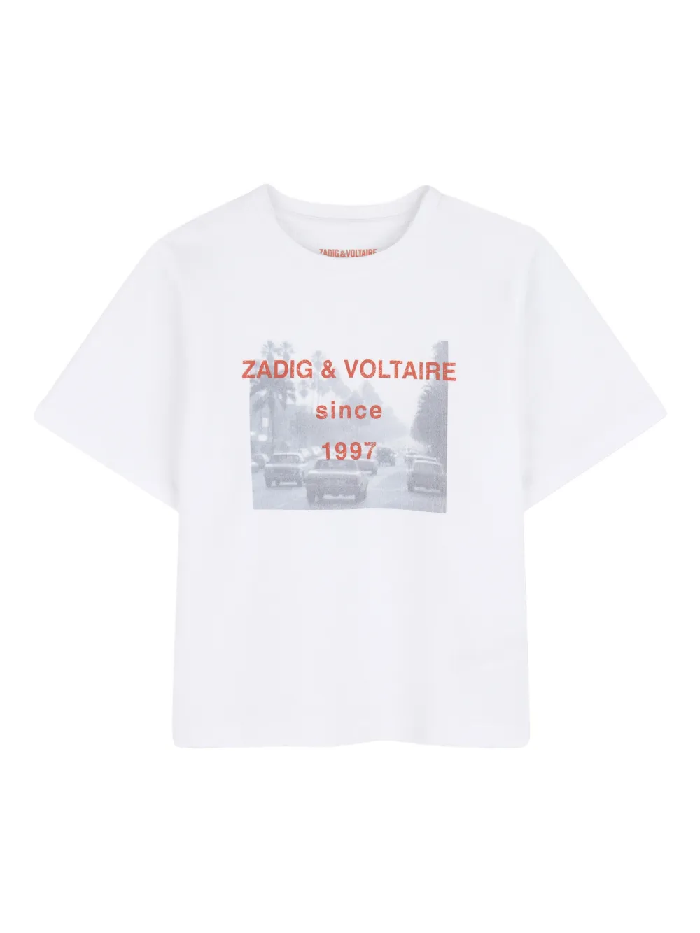 

Футболка с принтом Zadig & Voltaire Kids, белый