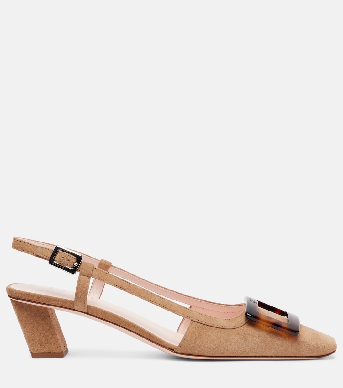 Балетки Belle Vivier 45 на ремешке из замши Roger Vivier, Tabacco Chiaro — фото 4