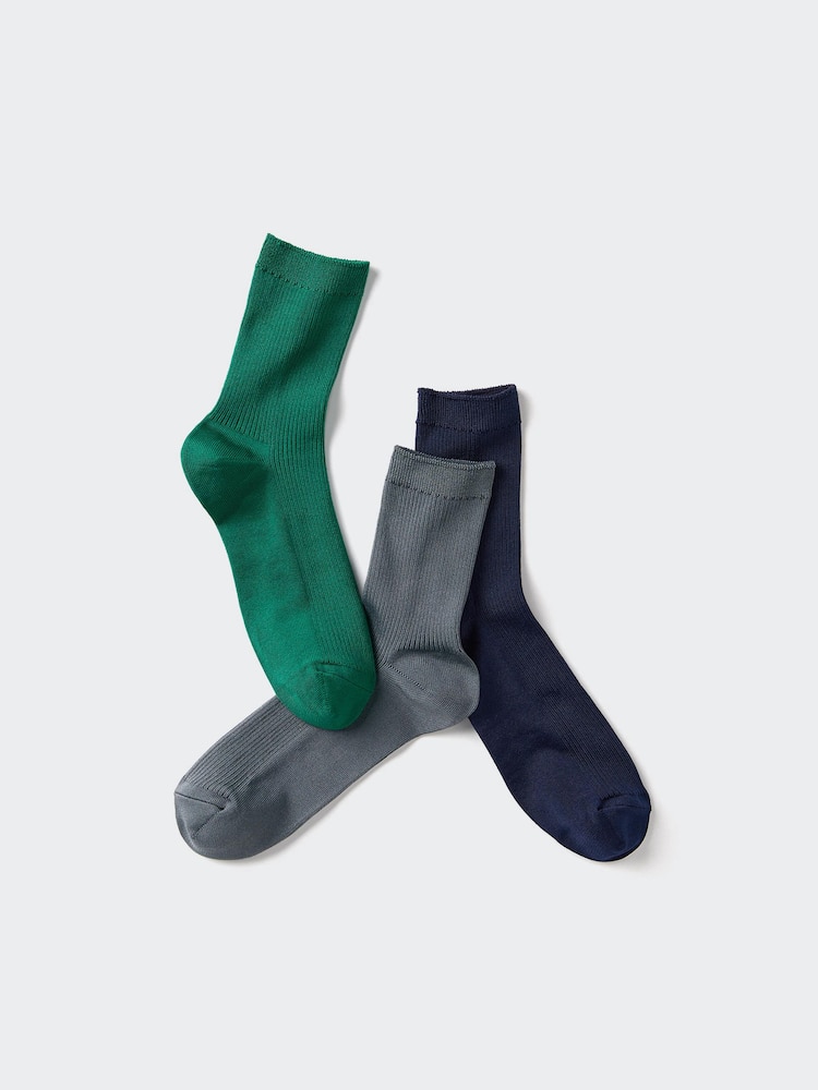 

Носки 3 пары Uniqlo, цвет 55 зеленый