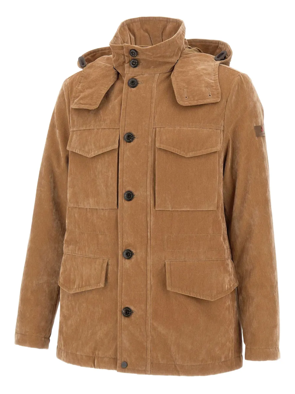 

Куртка вельветовая с отсоединяемым капюшоном Peuterey, коричневый