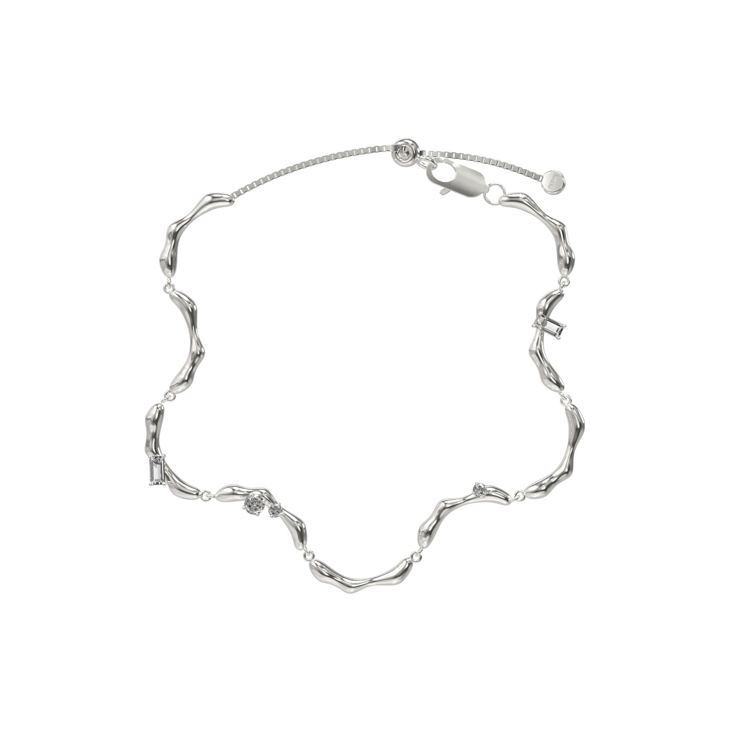 

KVK Браслет из белого золота с медным покрытием унисекс