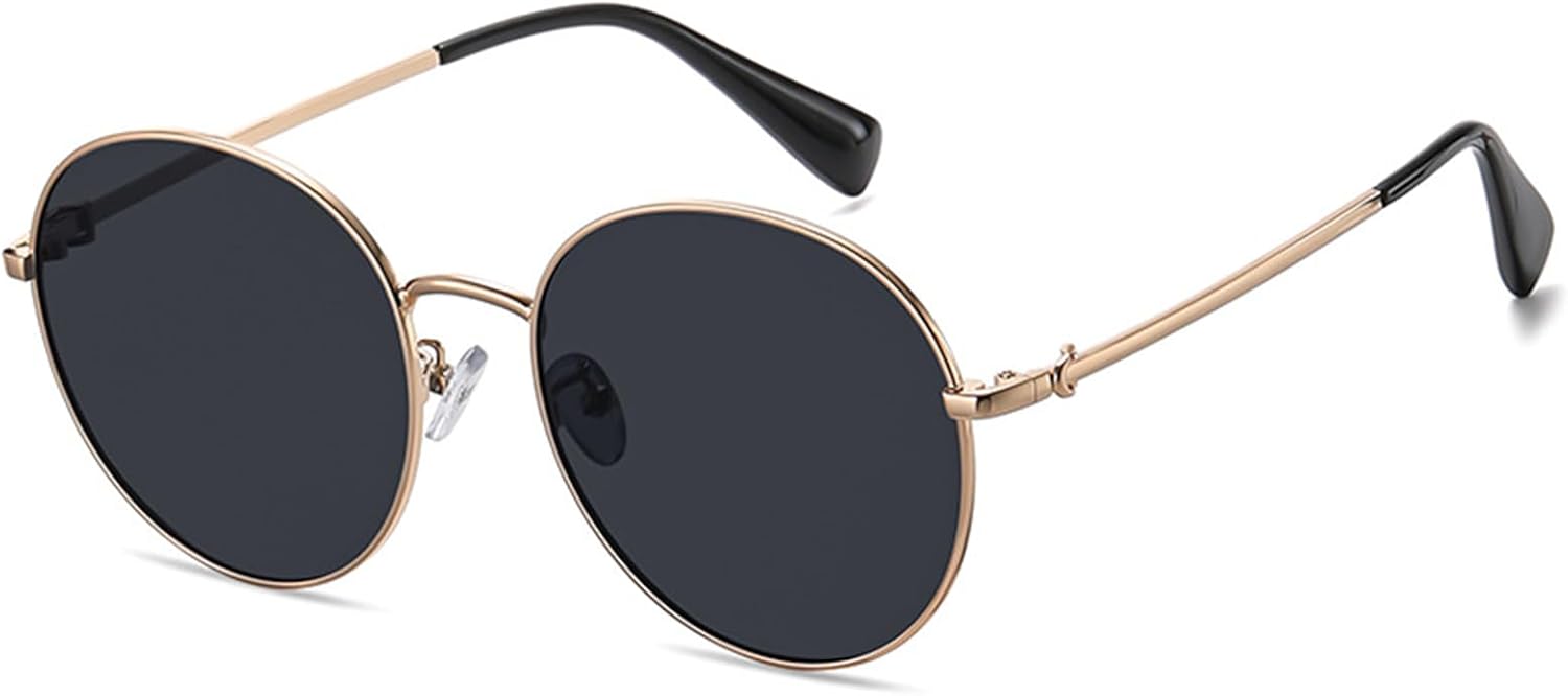 

Женские круглые поляризованные солнцезащитные очки - UV400, металлическая оправа, ретро-стиль, легкие, подходят для вождения, путешествий и отдыха на природе Bubmari, A