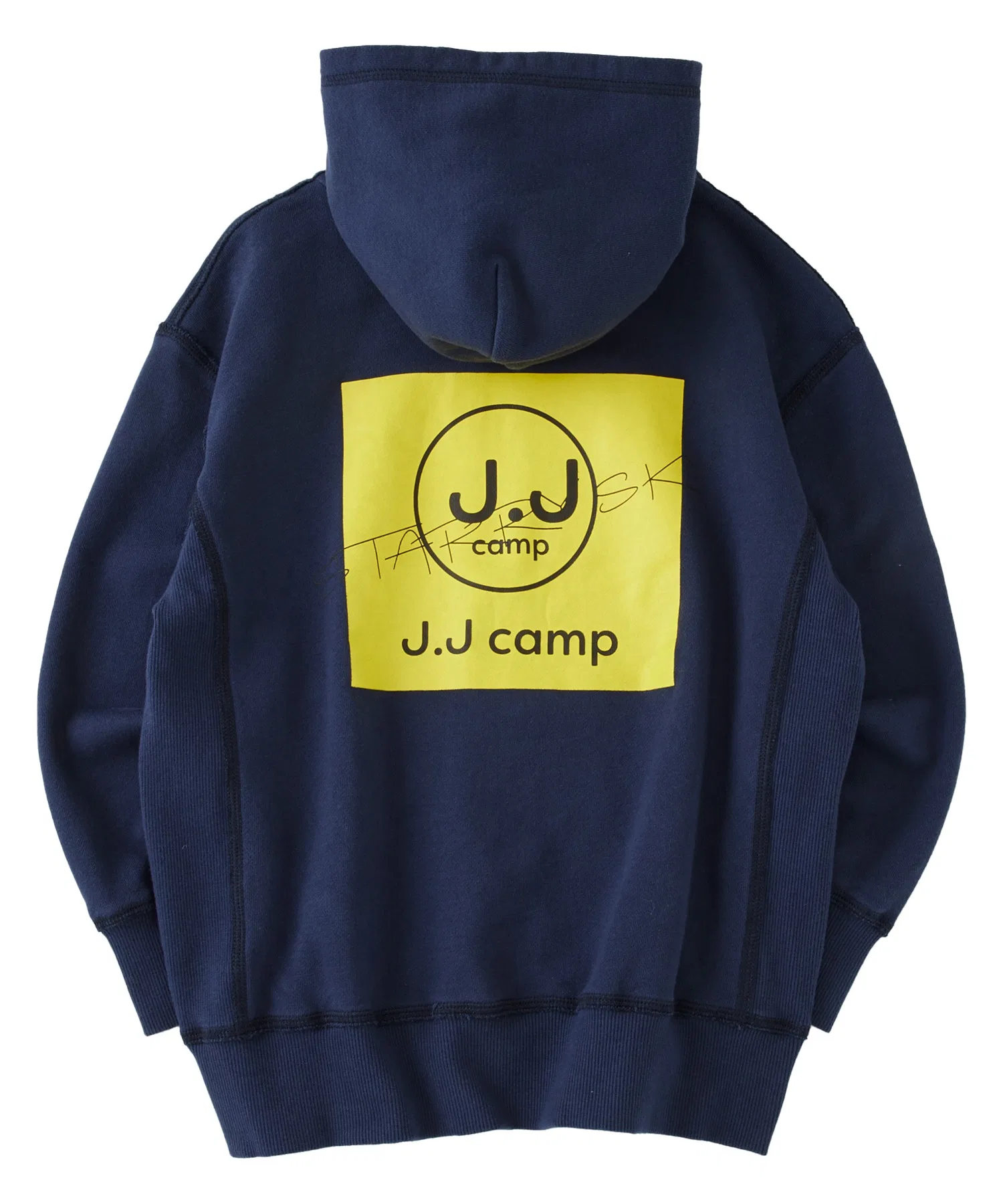Худи в винтажном стиле на молнии с напечатанным логотипом от JJ camp от hosizora. — фото 3