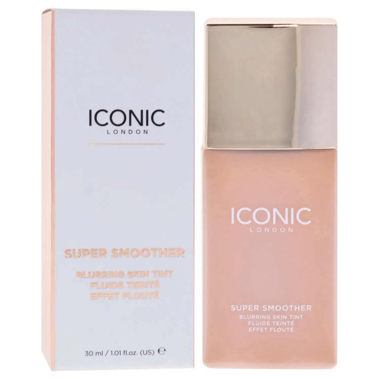 Супермягкий разглаживающий тональный крем для лица Super Smoother Blurring Skin Tint - Warm Medium от Iconic London для женщин - 30 мл (1.01 унции), коричневый — фото 3